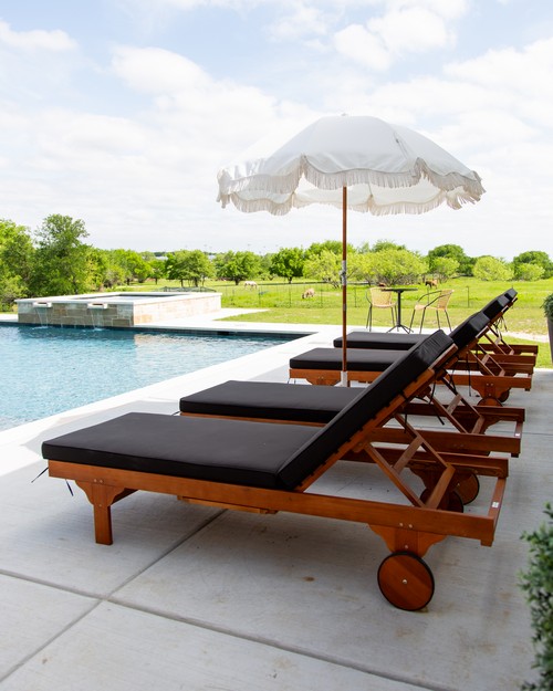 Newport Chaise Lounge Chair With Side Tables- PAT7022X - Outdoor